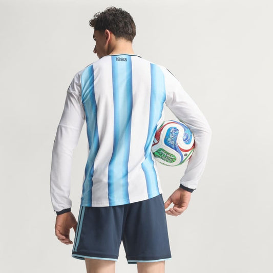 Camiseta Titular Selección 26 Manga Larga Versión Jugador White / Icey Blue / Light Blue
