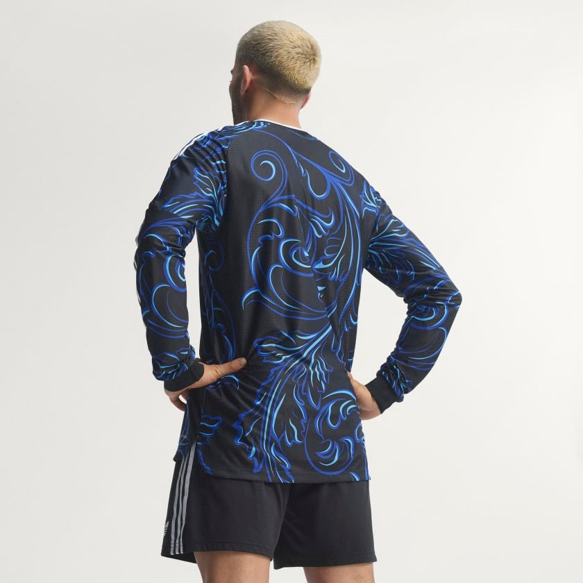 Camiseta Alternativa Selección 26 Versión Jugador Manga Larga Black / Lucid Blue / Blue Burst