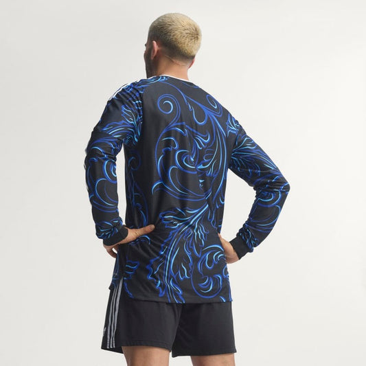 Camiseta Alternativa Selección 26 Versión Jugador Manga Larga Black / Lucid Blue / Blue Burst