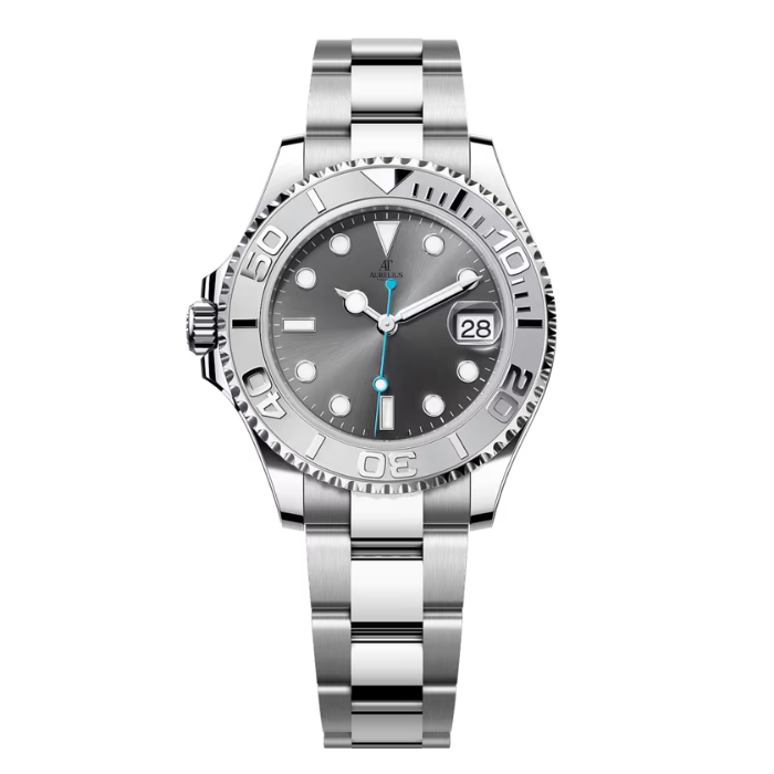 Sport 37 – Rhodium Dial | Steel Bracelet & Matte Rotating Bezel