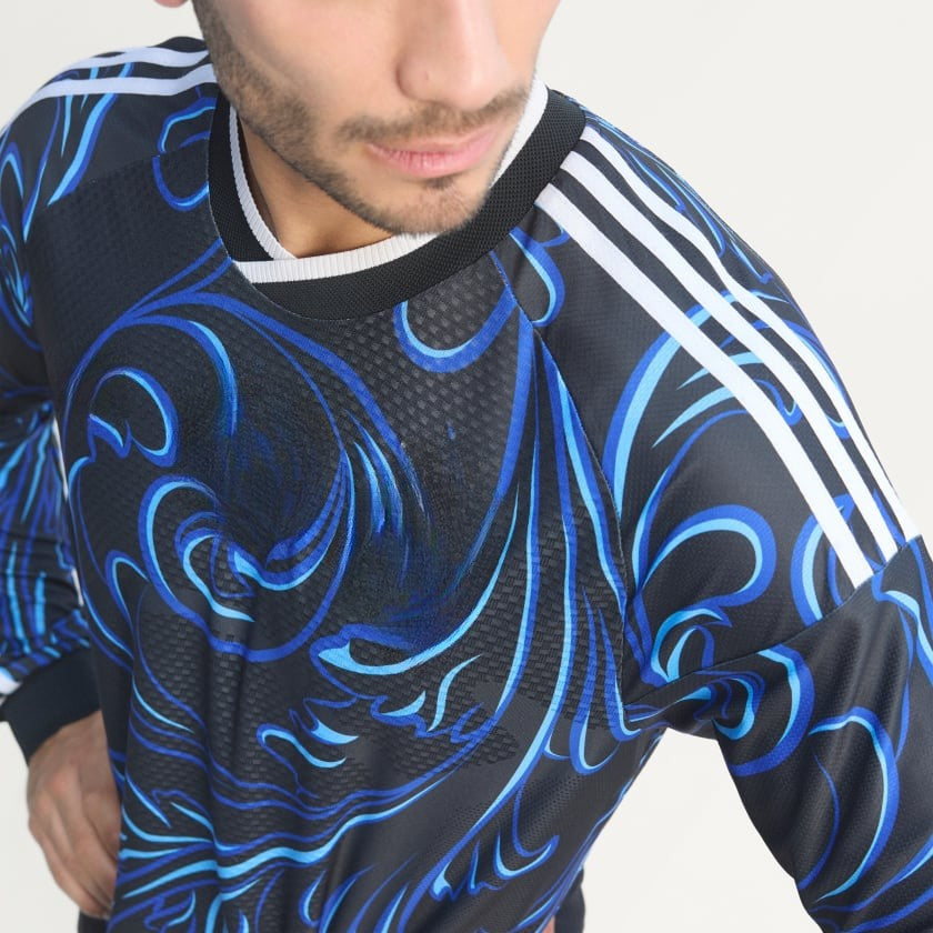 Camiseta Alternativa Selección 26 Versión Jugador Manga Larga Black / Lucid Blue / Blue Burst