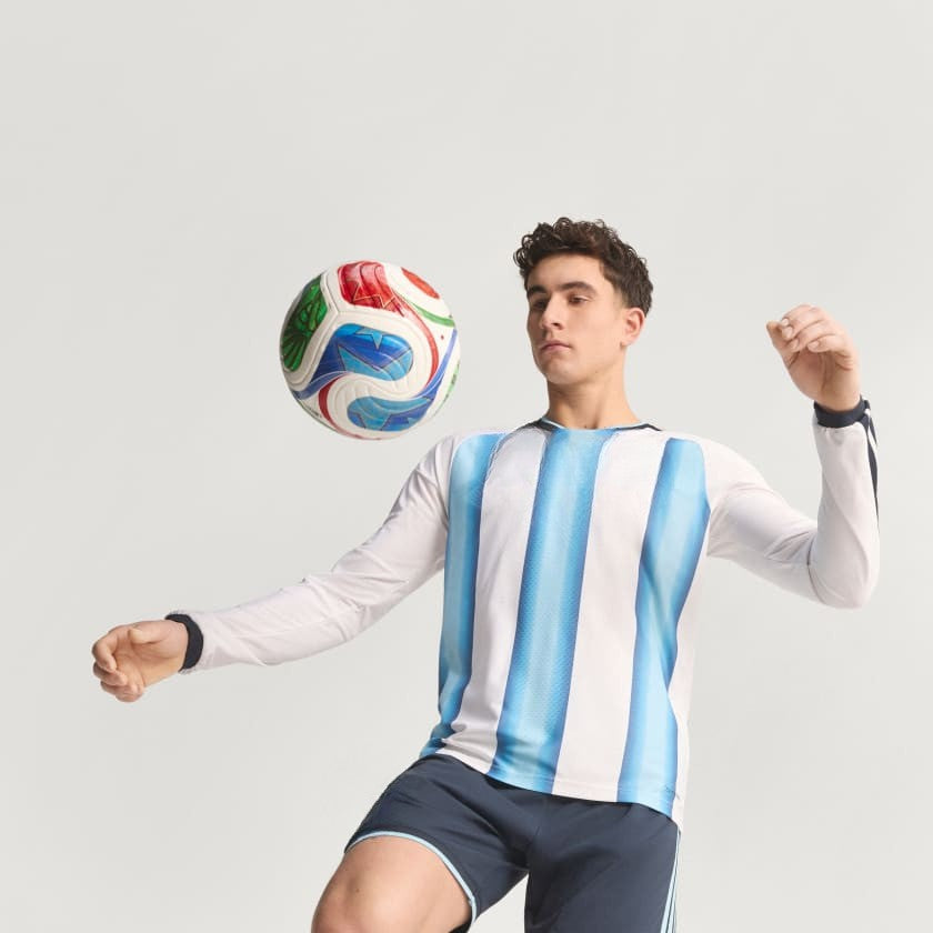 Camiseta Titular Selección 26 Manga Larga Versión Jugador White / Icey Blue / Light Blue