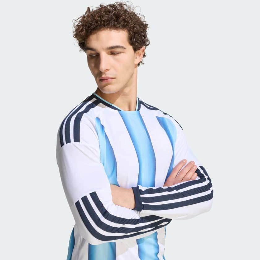 Camiseta Titular Selección  26 Manga Larga White / Icey Blue / Light Blue