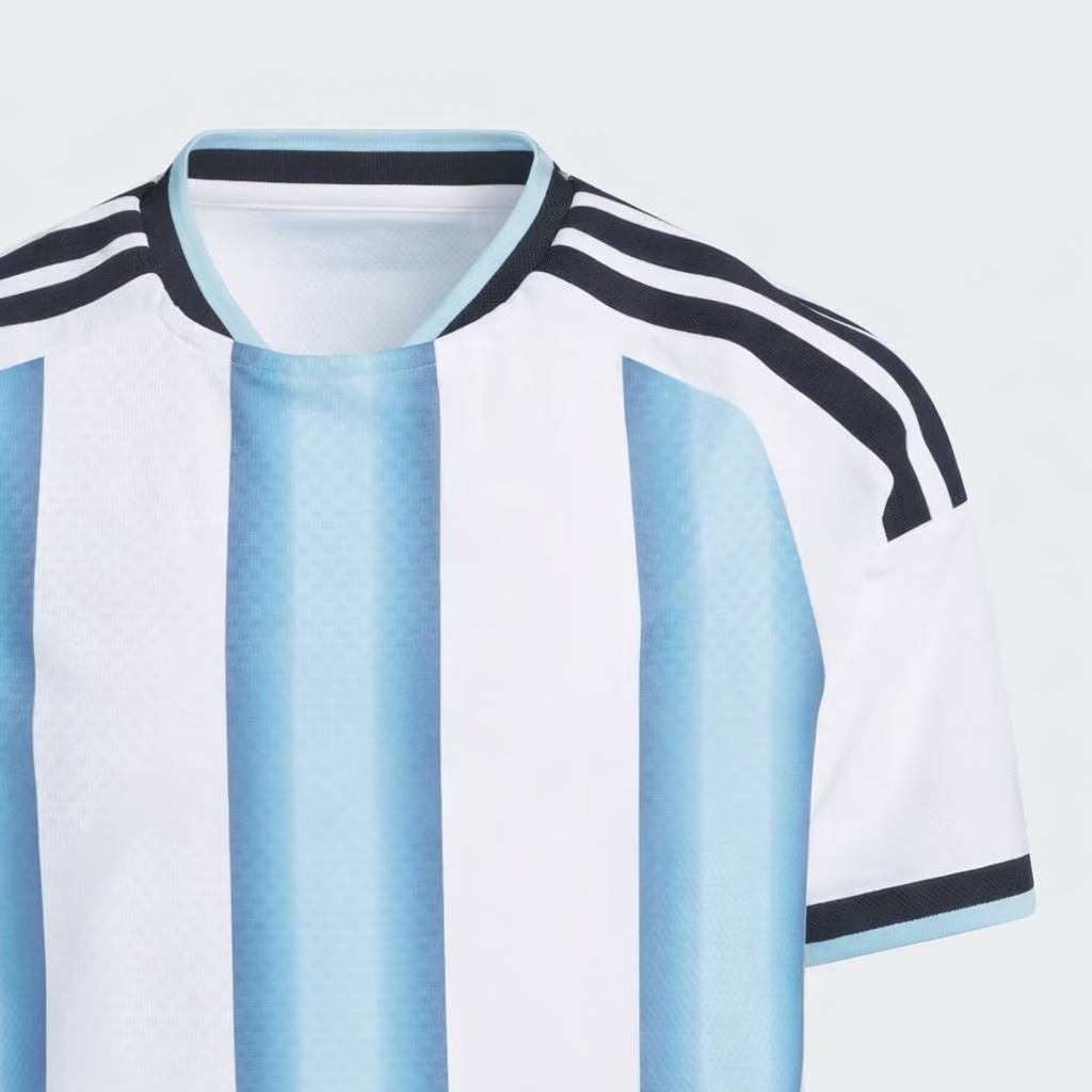 Camiseta Titular Selección Argentina 26 Versión Jugador Niños White / Icey Blue / Light Blue