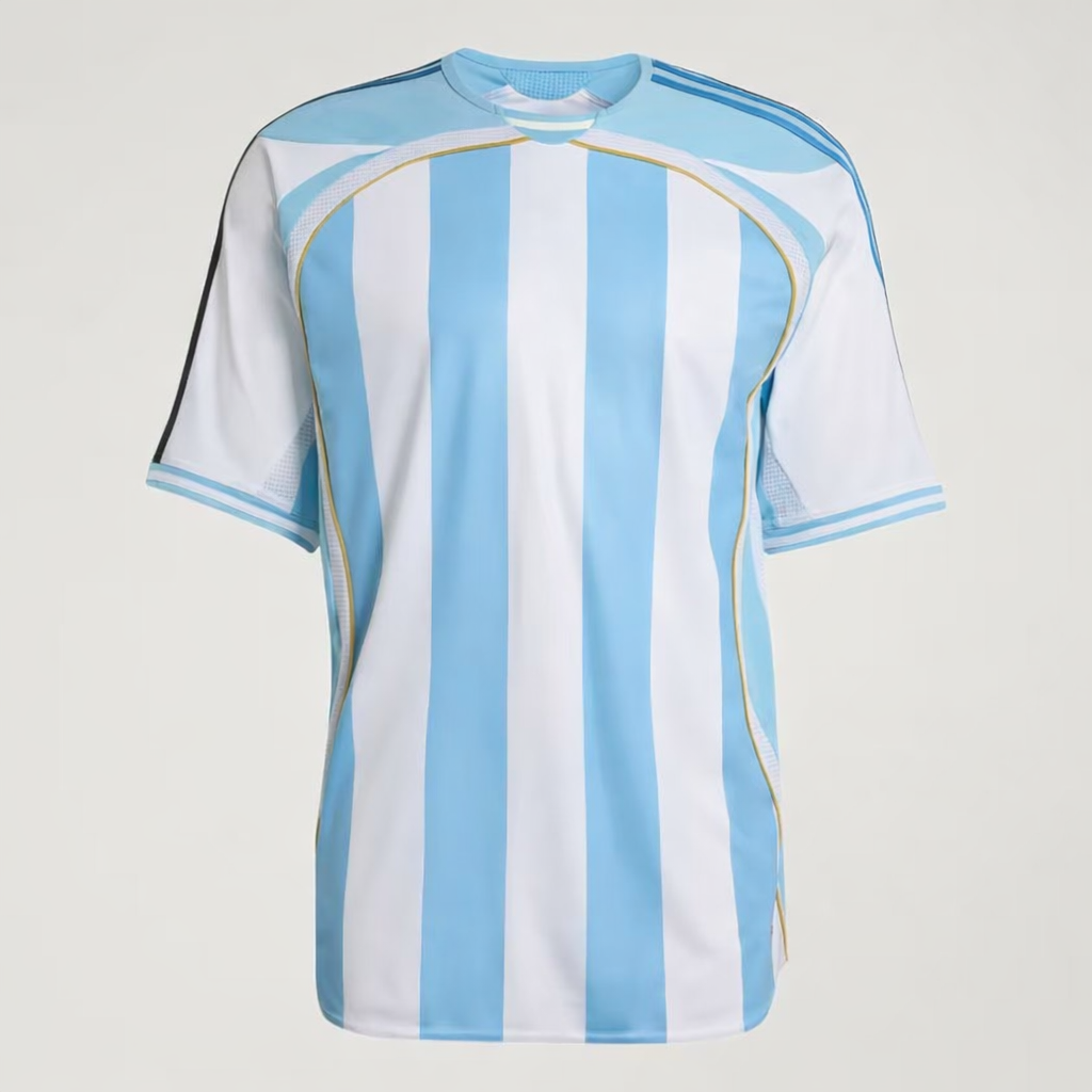 Camiseta Titular Selección Argentina 2006 White / Clear Blue
