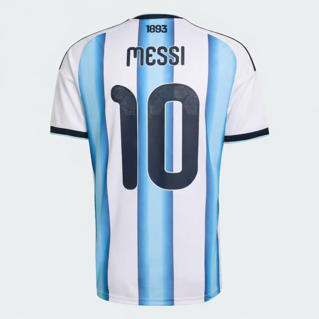 Camiseta Titular Selección Argentina 26 Messi White / Icey Blue / Light Blue