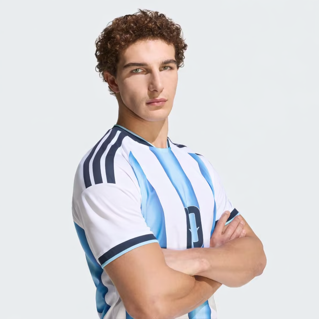 Camiseta Titular Selección Argentina 26 Messi White / Icey Blue / Light Blue