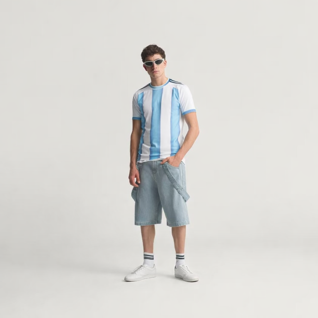 Camiseta Titular Selección Argentina 26 Versión Jugador White / Icey Blue / Light Blue