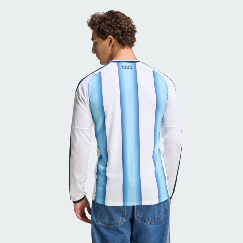 Camiseta Titular Selección  26 Manga Larga White / Icey Blue / Light Blue